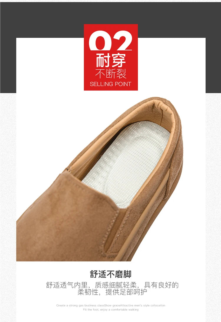 Zapatillas sin cordones para hombre, transpirables, modernas, versátiles, informales, mocasines, zapatos cómodos para conducir, mocasines ligeros