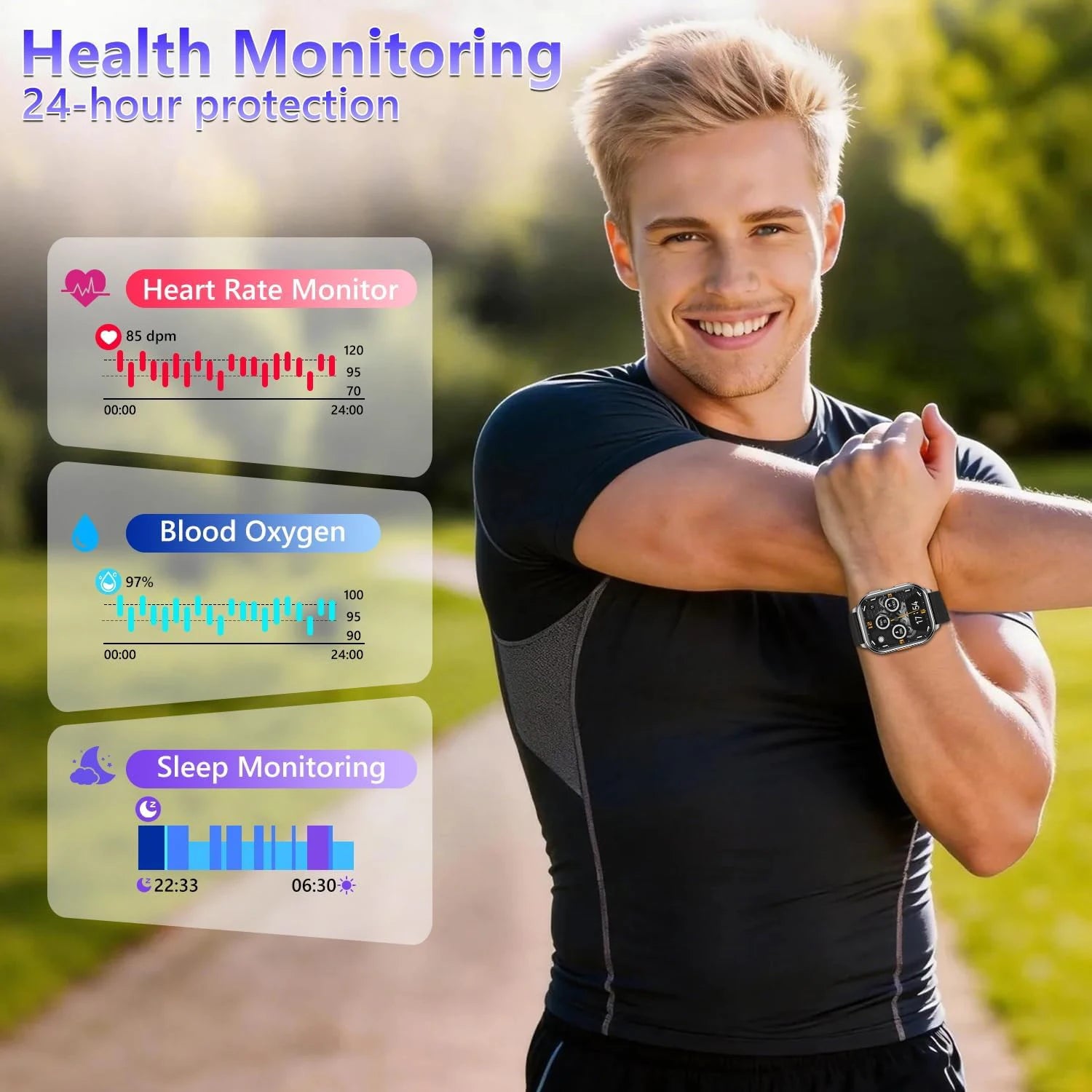 Reloj Inteligente Cámara Monitor de Salud Fitness
