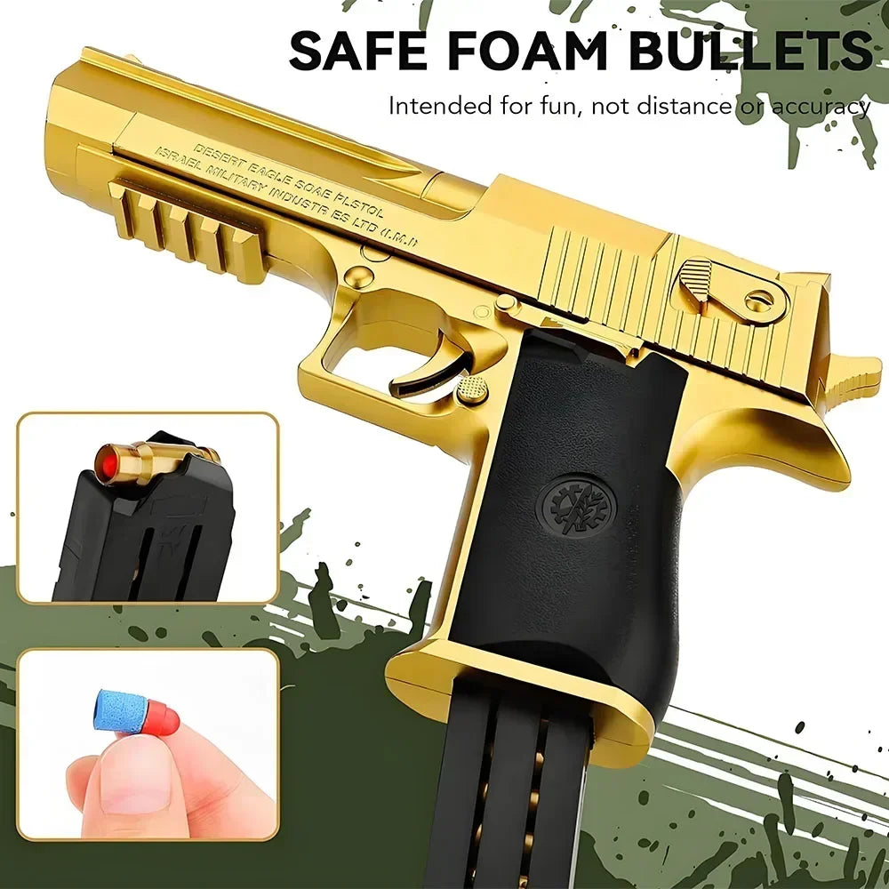 Pistola de juguete educativa 5S1, pistola de juguete con expulsión de cartuchos, pistola de balas blandas de espuma para niños, adultos, pistola de Airsoft, regalo de cumpleaños para niños