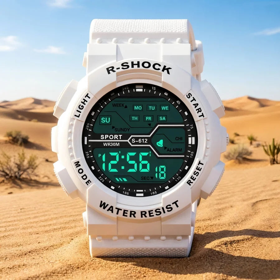 Reloj Digital Deportivo LED Resistente al Agua 30m