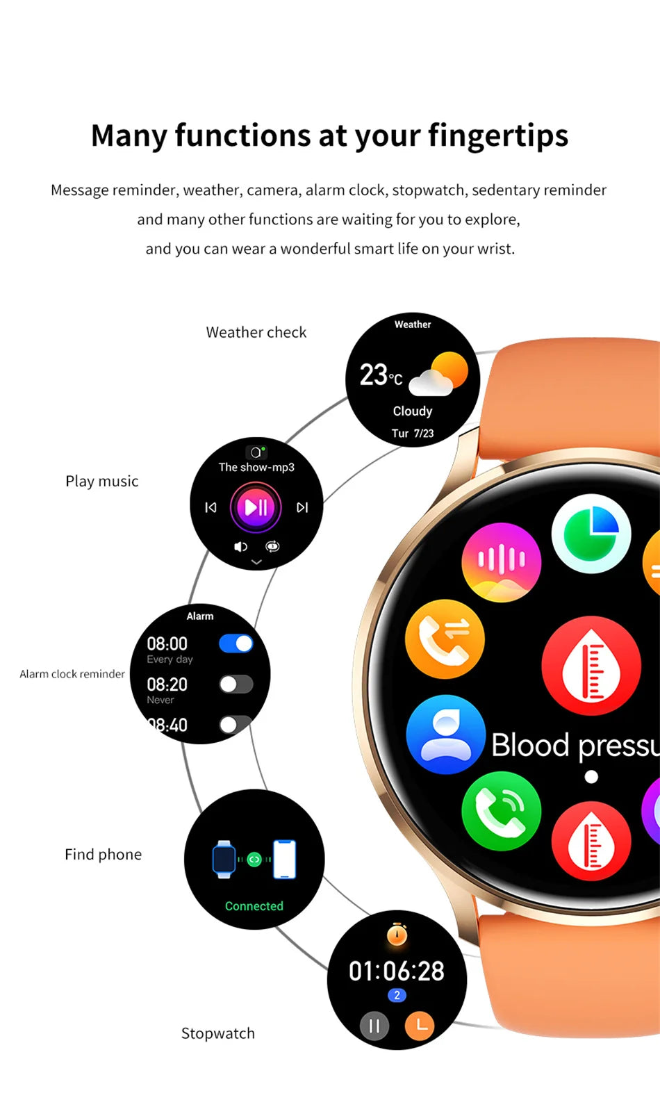 Reloj Inteligente 2026 para Mujer, Pantalla AMOLED HD, Siempre Encendida, Llamadas Bluetooth, Resistente al Agua IP68, GPS, Reloj Inteligente para Hombre, Compatible con Android e iOS