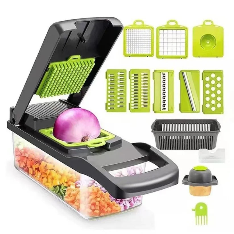 Cortador de verduras multifuncional, trituradora doméstica, máquina para cortar en cubitos, rallador de cocina, rebanador