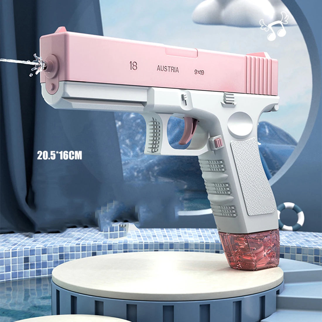 Pistola de Agua Eléctrica, Juguetes de Agua con Chorro, Pistolas de Agua Automáticas de Alta Presión para Niños, Juguetes de Agua Recargables