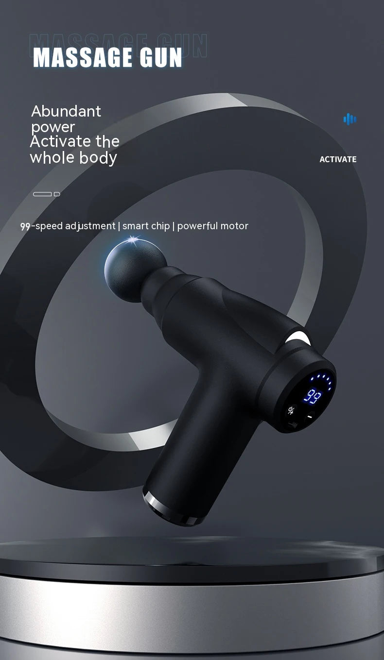 Pistola de masaje eléctrica, masajeador Facial de tejido profundo, 99 niveles, brazos, espalda, pierna, relajación muscular para cuerpo, espalda, brazo, deporte, Fitness