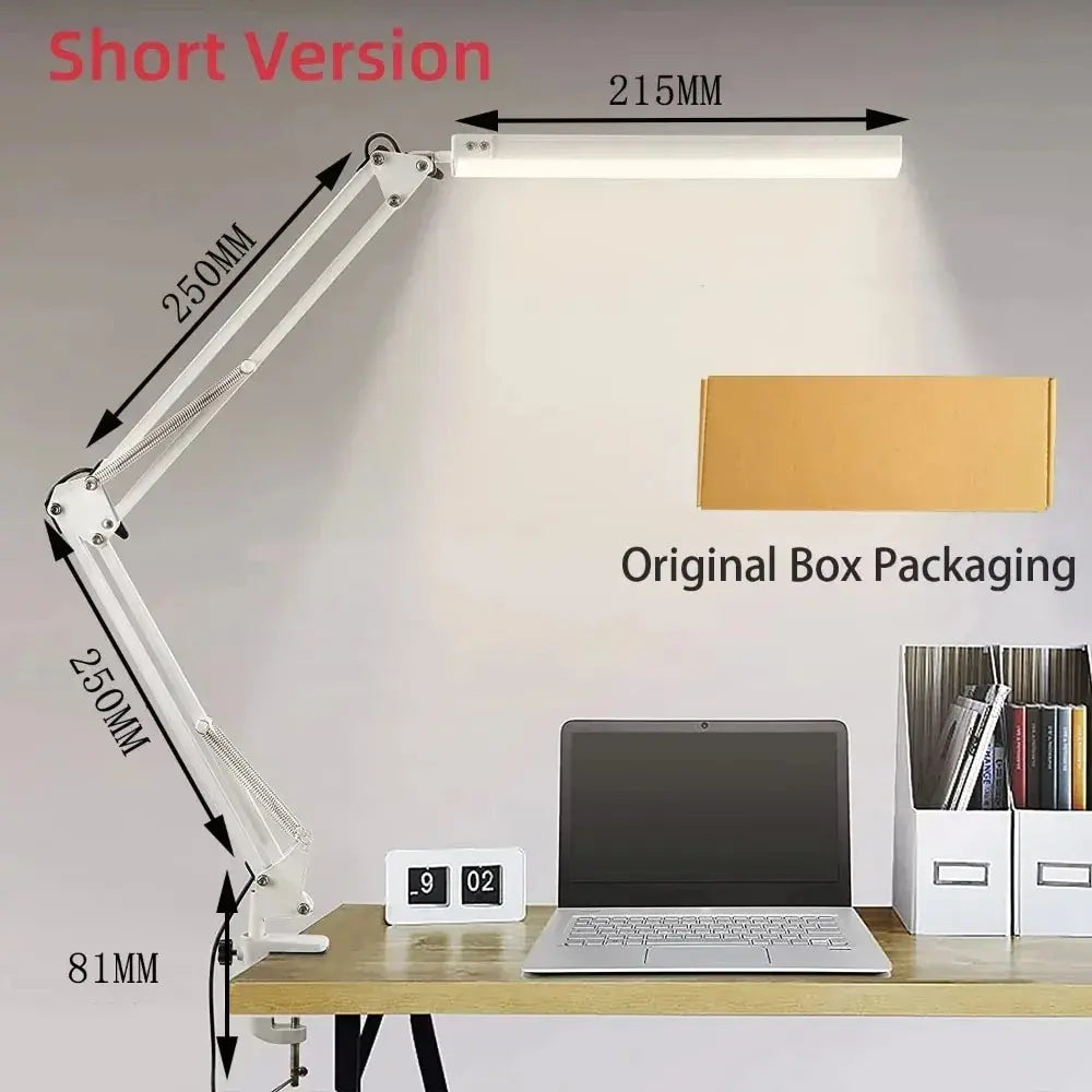 Lámpara LED de Escritorio Plegable con Clip Metálico 3 Colores