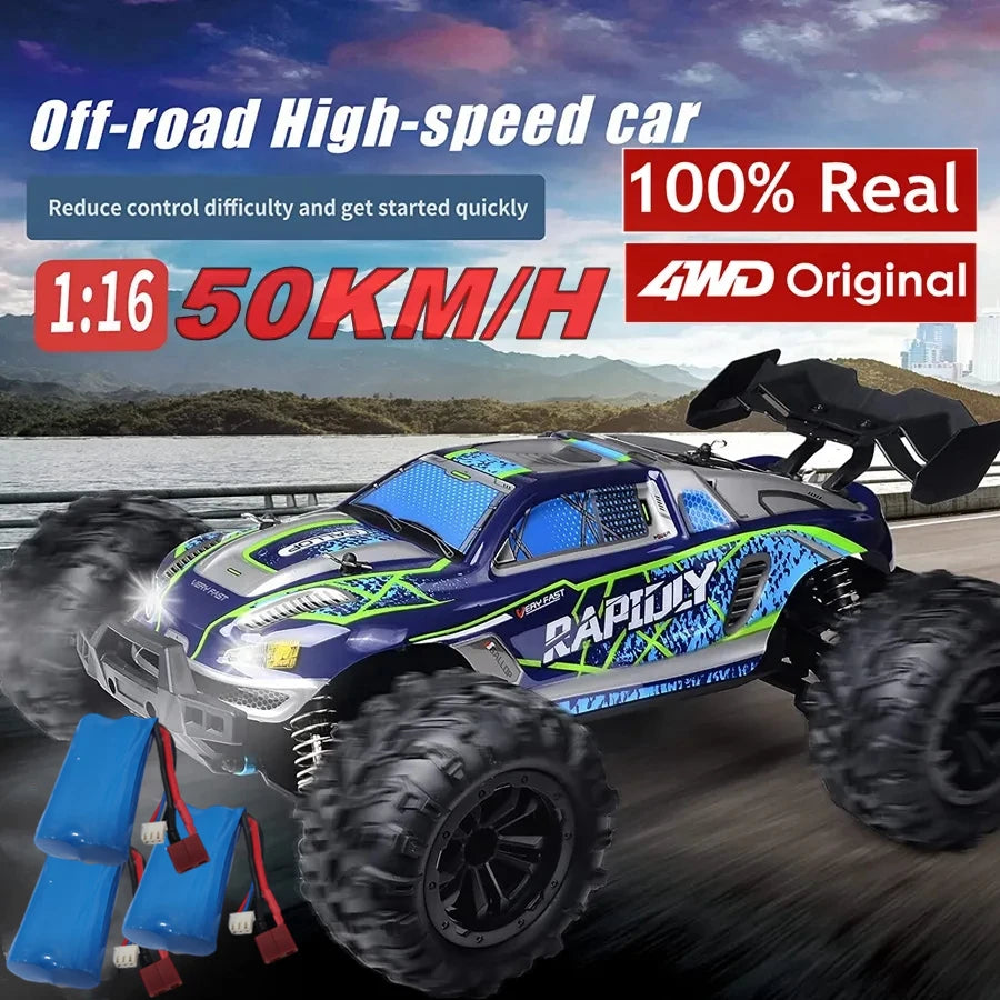 Coche Todoterreno RC 4WD sin Escobillas, Alta Velocidad 50-80 KM/H