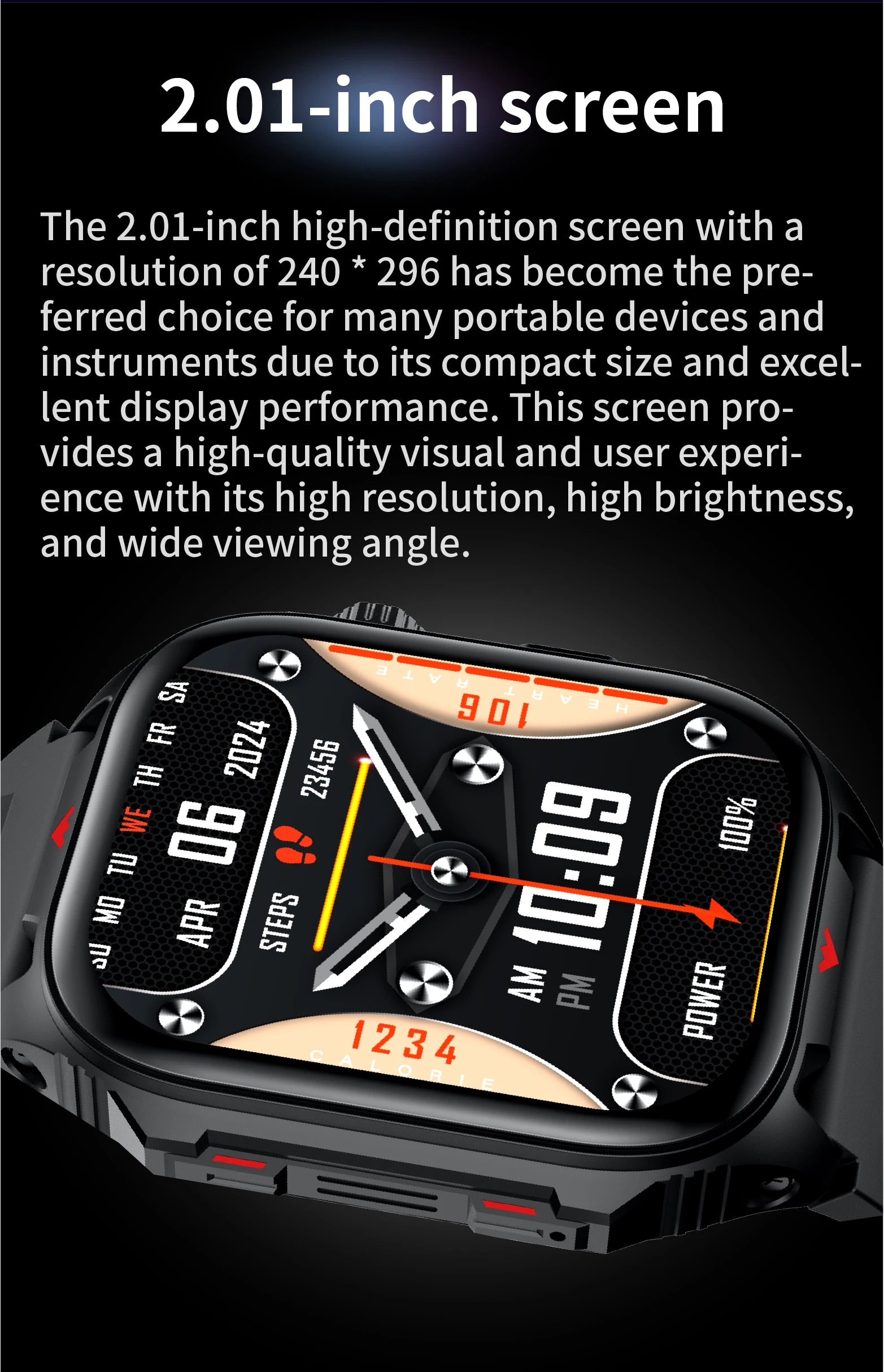 Reloj Inteligente Digital Ritmo Cardíaco Hombre