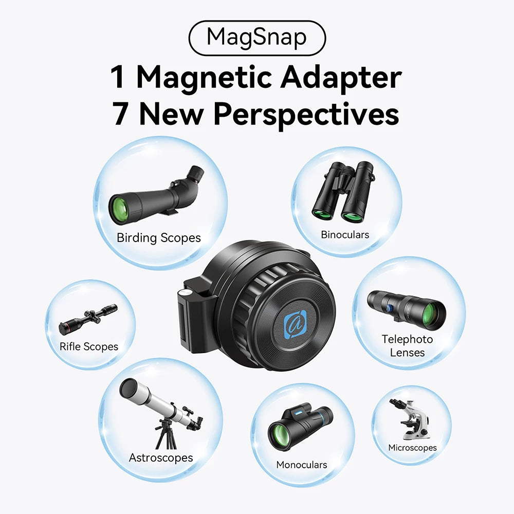 Adaptador Magnético APEXEL para Ocular de Telescopio y Celular