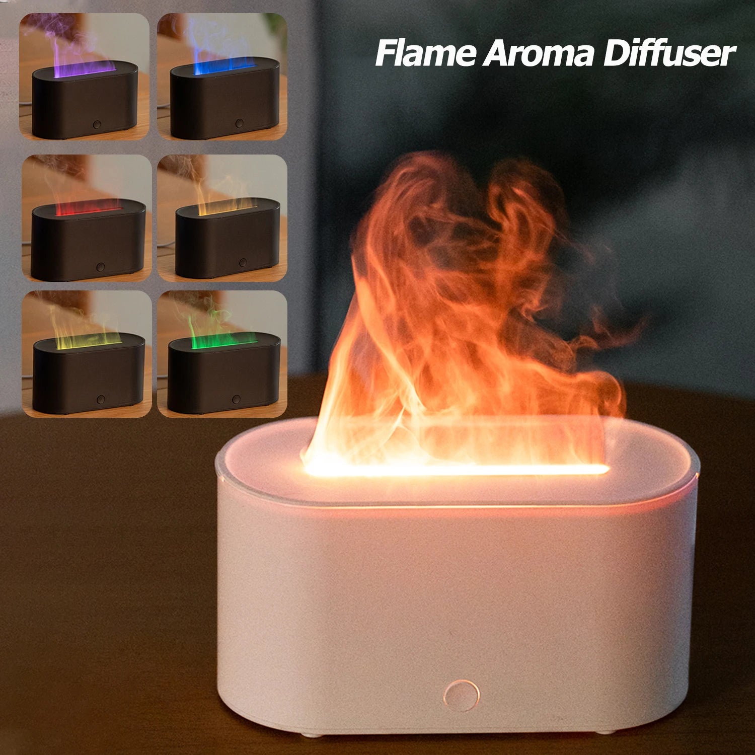 Mini Difusor Humidificador de Aromaterapia con Llama