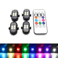 Kit de luz LED recargable para coche, luz LED que cambia de Color RGB con Control remoto, lámpara de ambiente decorativa para motocicleta y coche