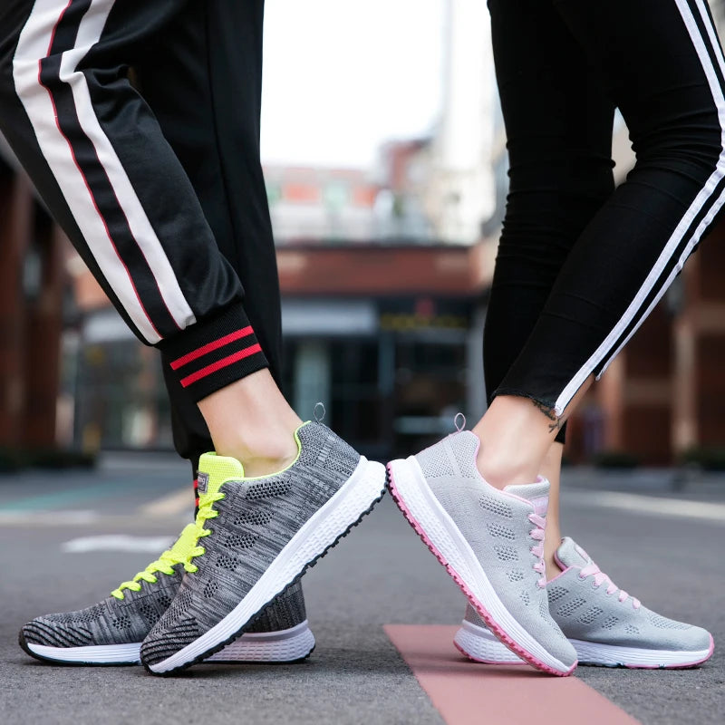 YRZL Zapatillas de deporte para hombre, zapatillas de deporte transpirables de malla cómodas y ligeras a la moda, zapatos deportivos para parejas, zapatos de tenis al aire libre para hombres