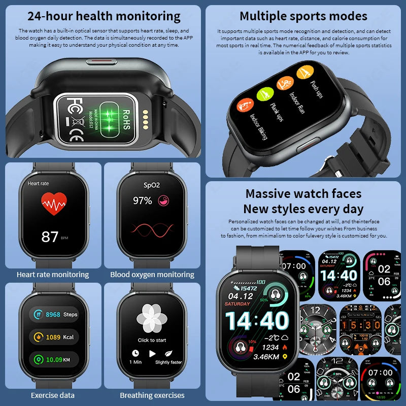 Reloj Inteligente D12 con Auriculares TWS Bluetooth