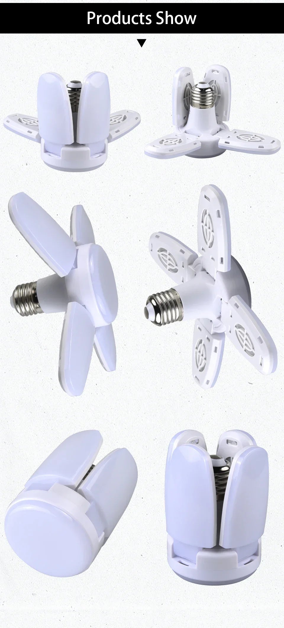 Lámpara LED Plegable E27 para el Hogar y Garaje
