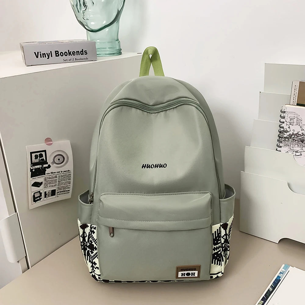 Mochila de Nailon Multibolsillos para Escuela y Uso Diario