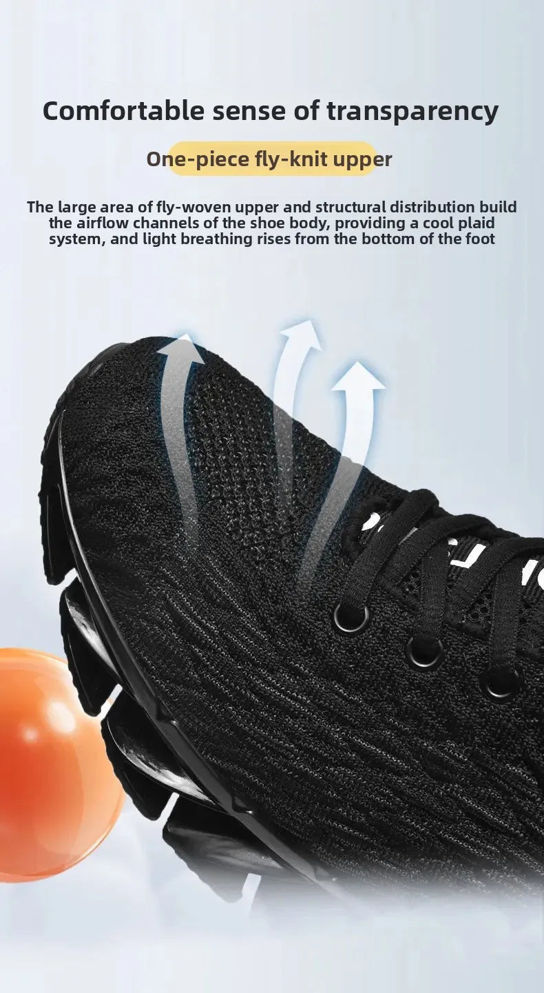 Zapatillas deportivas transpirables de malla unisex con suela cuchilla