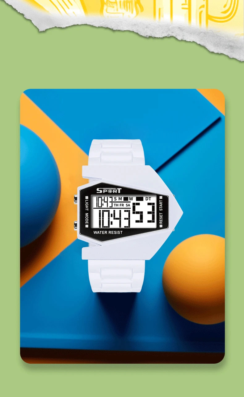 Reloj Digital Infantil Deportivo Luminoso Resistente al Agua