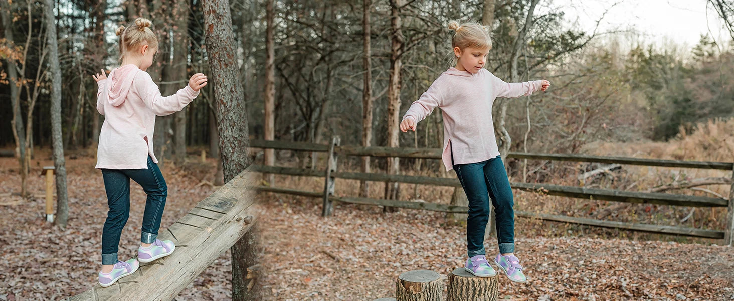 HOBIBEAR Zapatos descalzos para niños y niñas, zapatillas con punta ancha y cierre de gancho, zapatos transpirables ligeros de malla (para niños pequeños/niños pequeños/niños grandes)