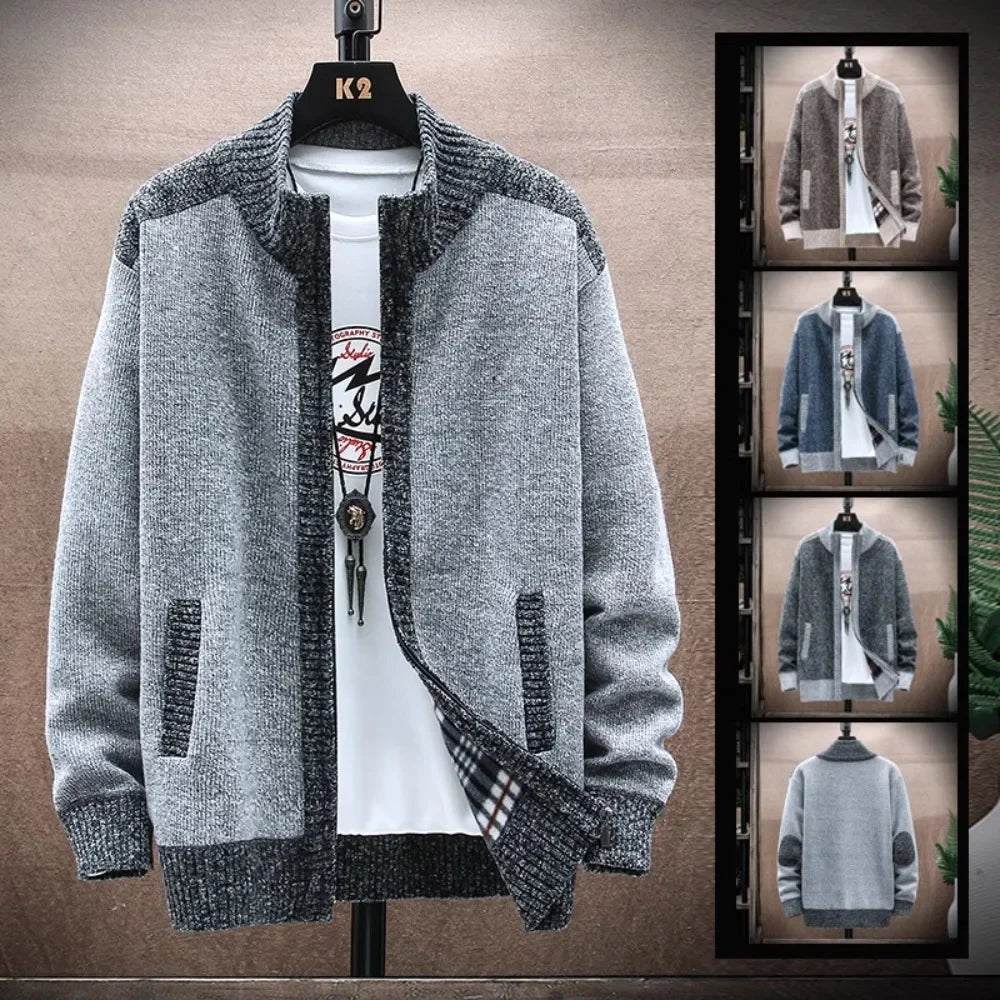 Cárdigan de Punto para Hombre | Cuello Alto con Cremallera