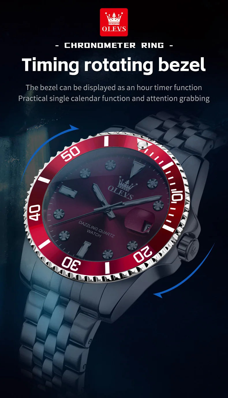 Reloj de Cuarzo de Lujo OLEVS para Hombre con Fecha Luminosa