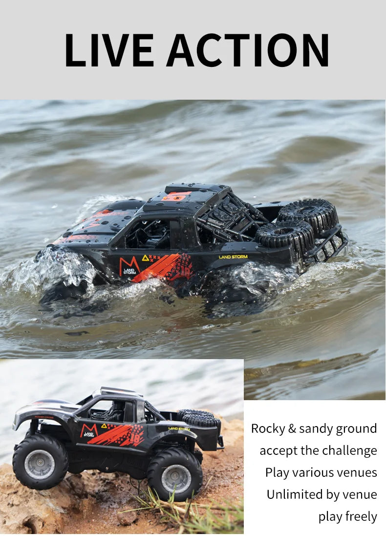 Auto RC Anfibio JJRC Q156 4WD 2.4G Control Remoto Todoterreno