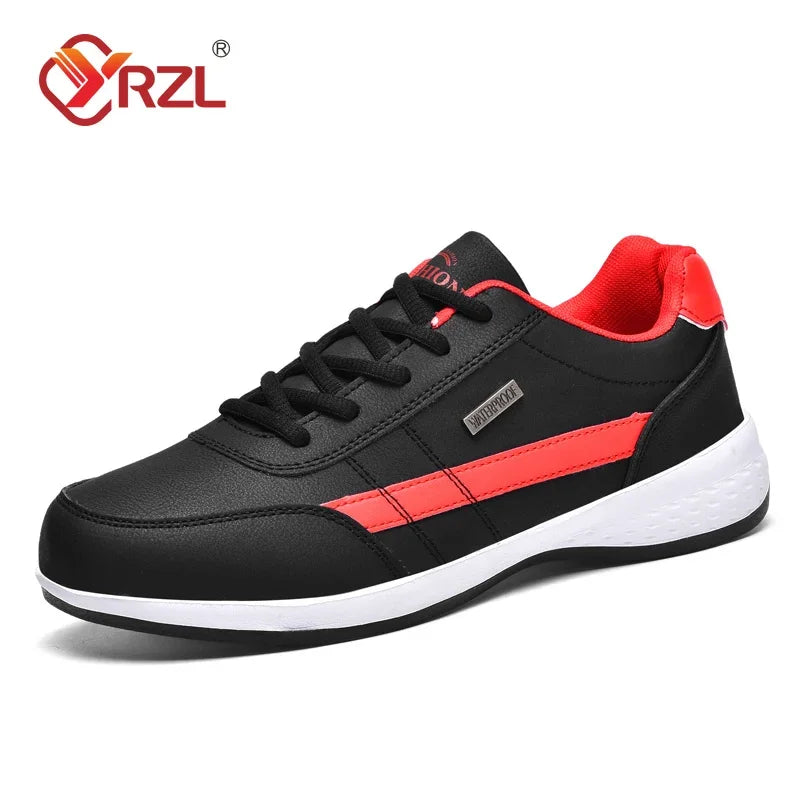YRZL zapatos de hombre primavera otoño zapatillas impermeables para caminar ocio zapatos deportivos de cuero para hombre calzado antideslizante tenis para hombres