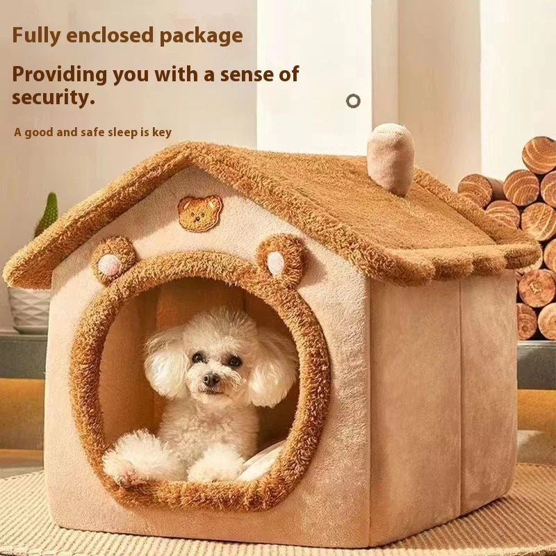 Casa cama para perros y gatos – extraíble y lavable