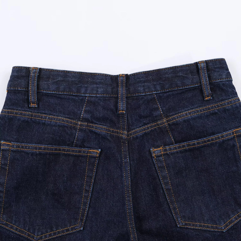 Pantalones Vaqueros en Forma de Cubo de Cintura Alta para Mujer