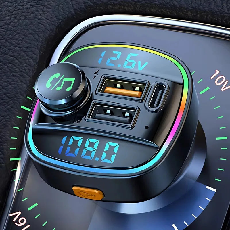Transmisor FM Bluetooth 5.0 para Auto con Carga Rápida 22.5W