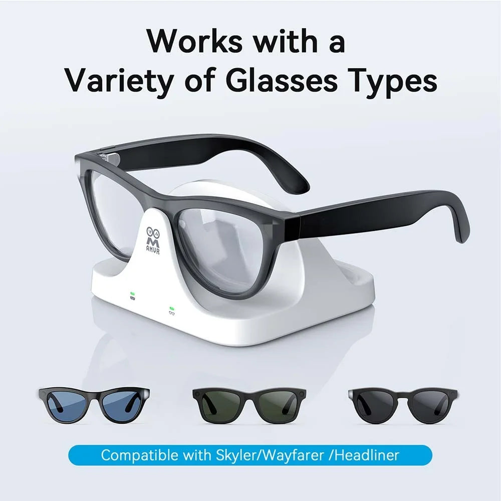 Este es un muelle de carga rápida magnético 2 en 1 adecuado para gafas RayBan Meta AI y su estuche de AMVR
