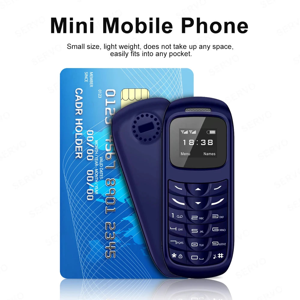 SERVO BM70 Mini teléfono móvil 2SIM en espera Bluetooth marcador grabación de llamadas voz mágica reproductor de MP3 lista negra pequeño teléfono móvil barato