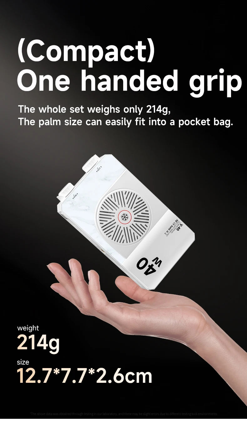 Luz de relleno de mano de 40W, luz portátil de bolsillo para Selfie, fotografía al aire libre, luz LED suave, luz de belleza con ventilador, luz superior para cámara