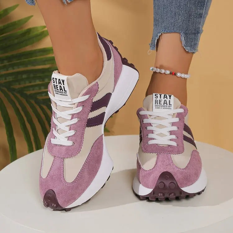 Nuevo 2025 zapatillas gruesas para mujer, zapatillas informales con plataforma a la moda, zapatillas ligeras de fondo suave para correr, zapatillas de deporte de malla de verano