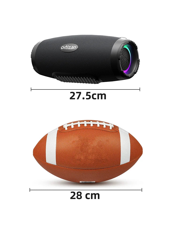 Altavoz Bluetooth Ortizan, Altavoz Portátil con Sonido Estéreo de 60W, Bluetooth 6.0, 20H de Reproducción, Auracast Snyc, Reproducción AUX/USB-Disk