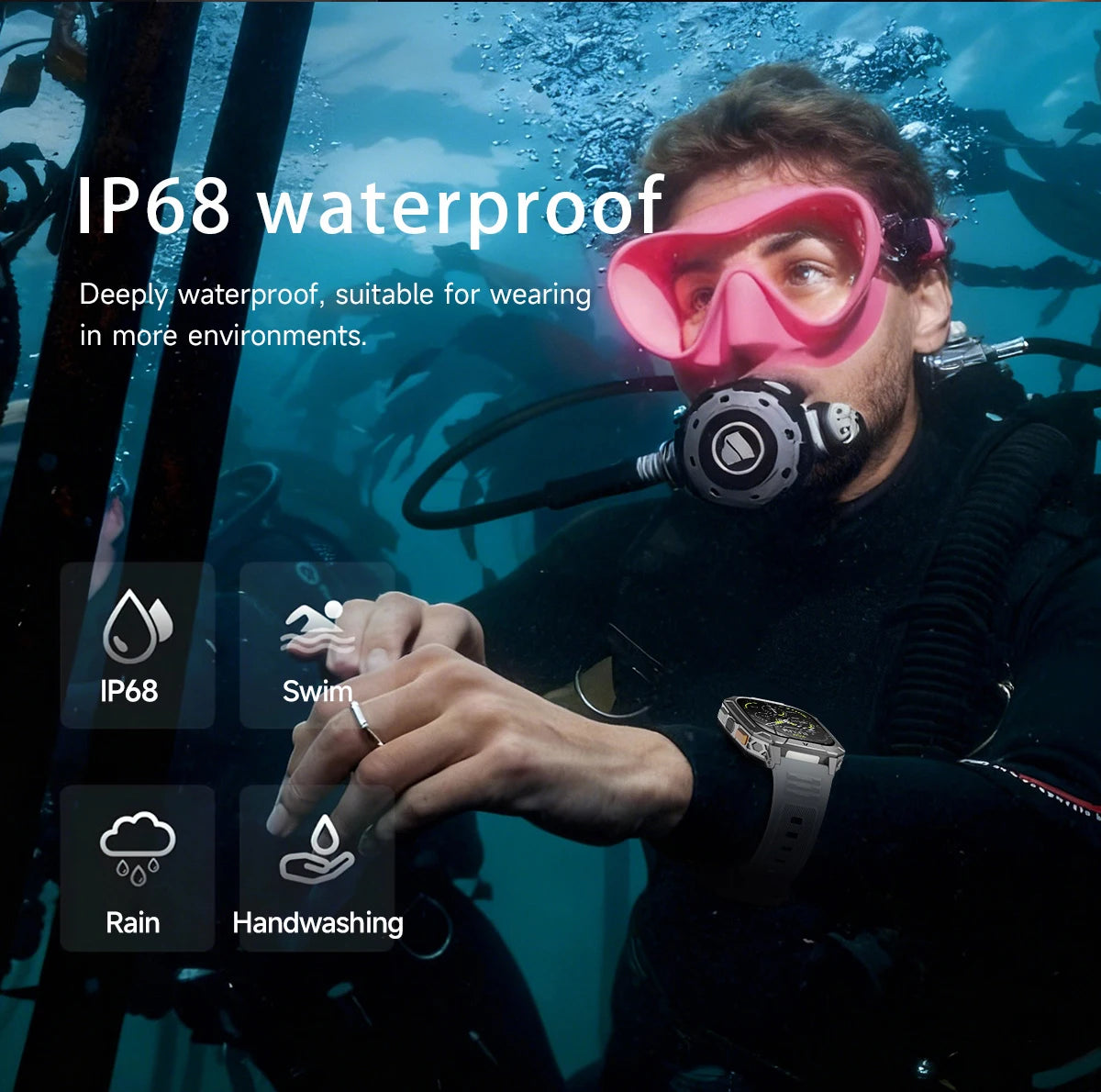 Reloj Inteligente LIGE Militar Batería 1400mAh Bluetooth