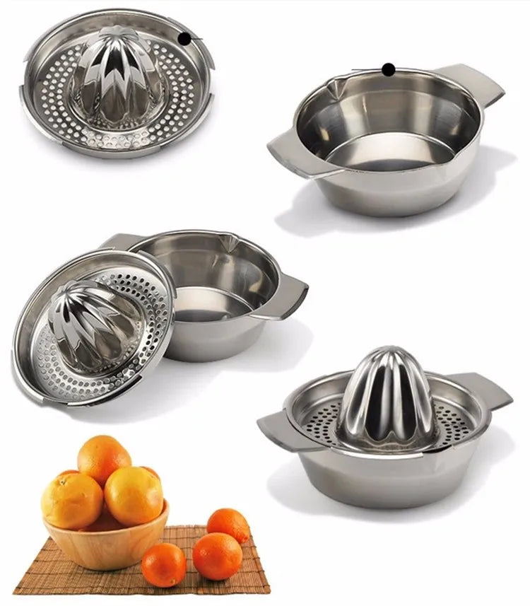 LMETJMA exprimidor de limón de acero inoxidable, exprimidor Manual para exprimidor de limón y naranja, escariadores, exprimidor de frutas y verduras, herramienta de cocina