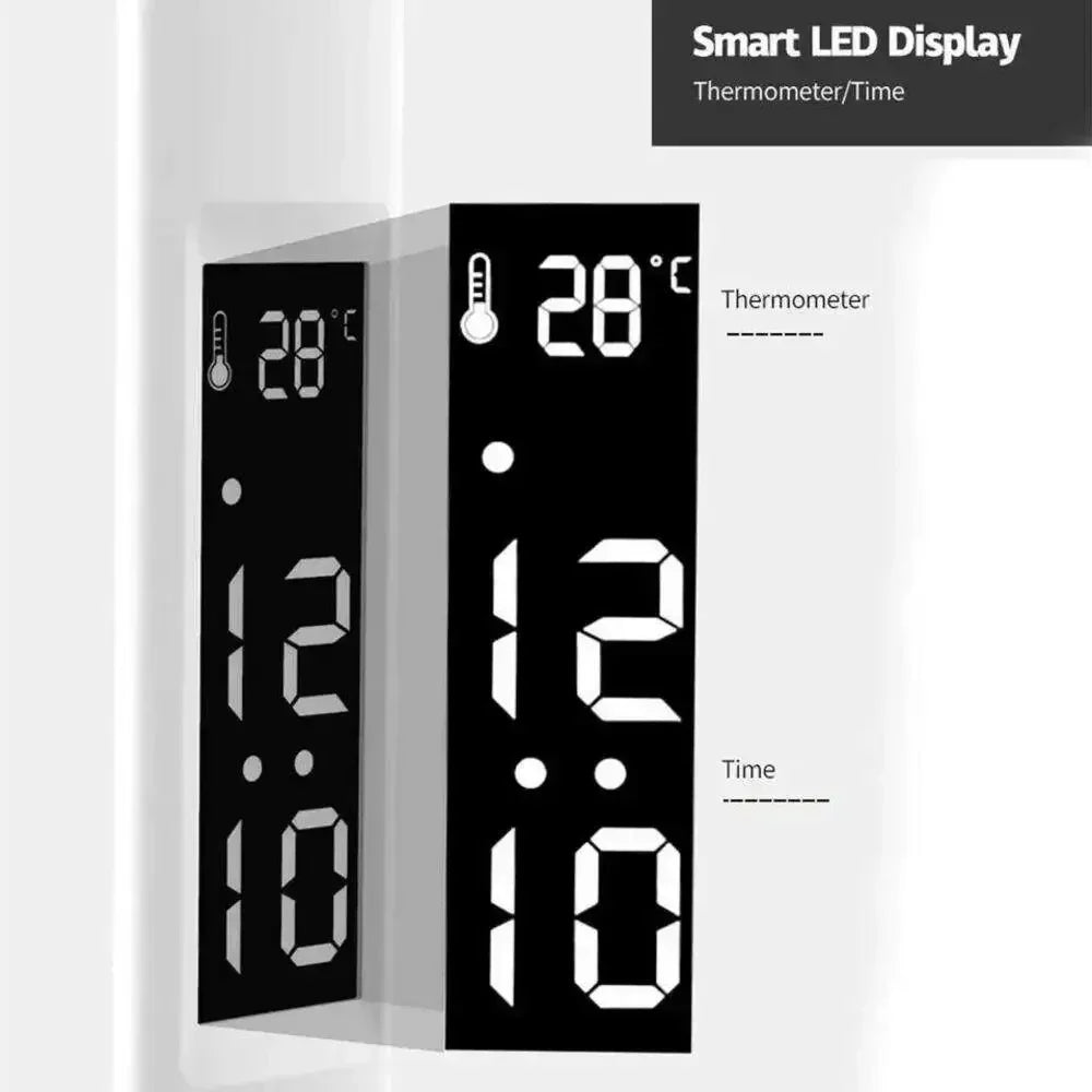 Lámpara de escritorio LED, lámpara de ventilador plegable portátil, reloj de pantalla inteligente, lámpara de escritorio recargable por USB, protección ocular, luz de escritorio de lectura para estudio