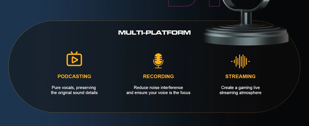 Micrófono Dinámico para Podcast, Micrófonos XLR/USB para Grabación en PC, para Transmisión, Podcast, Grabación, Juegos y Streaming, Micrófono de Estudio