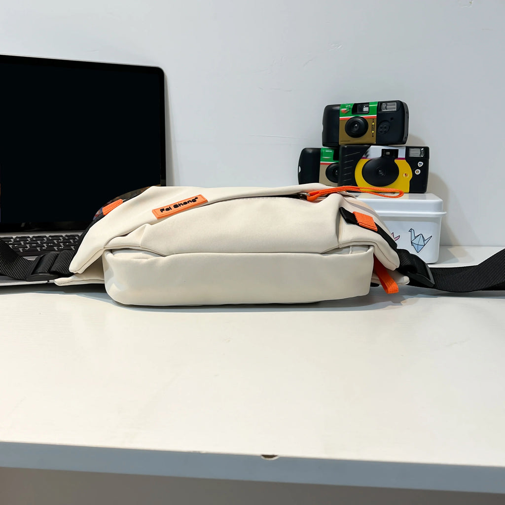 Bolso de pecho versátil de estilo japonés para mujer, bolso cruzado deportivo informal para hombre, bolso de hombro para estudiantes de gran capacidad, estilo urbano, bolso de cintura moderno