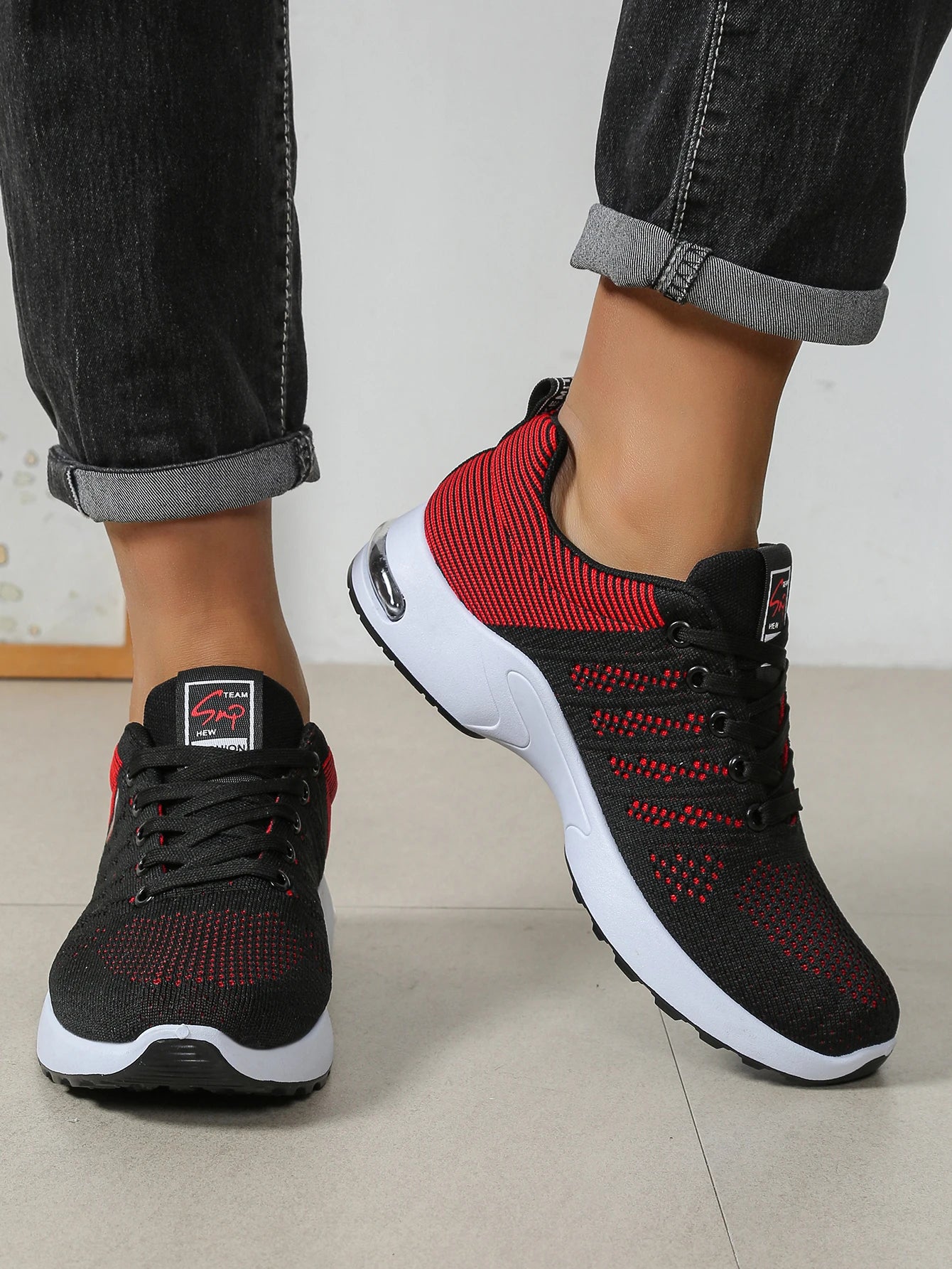 Zapatos para hombre, zapatillas para correr con cordones súper transpirables a la moda, comodidad antideslizante, duradera y con almohada, zapatillas de deporte de moda para hombre