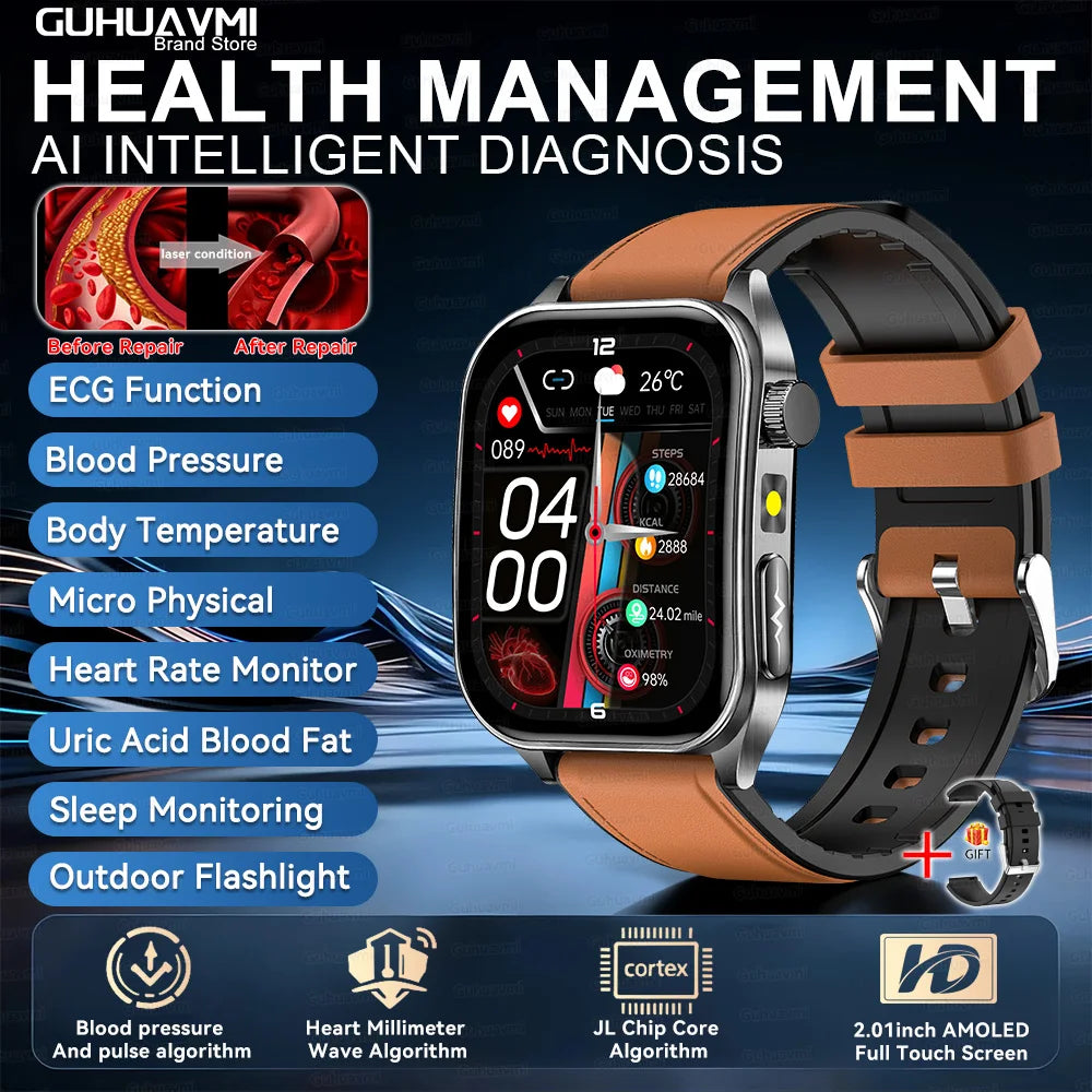 Reloj Inteligente Terapia Láser Monitor de Salud