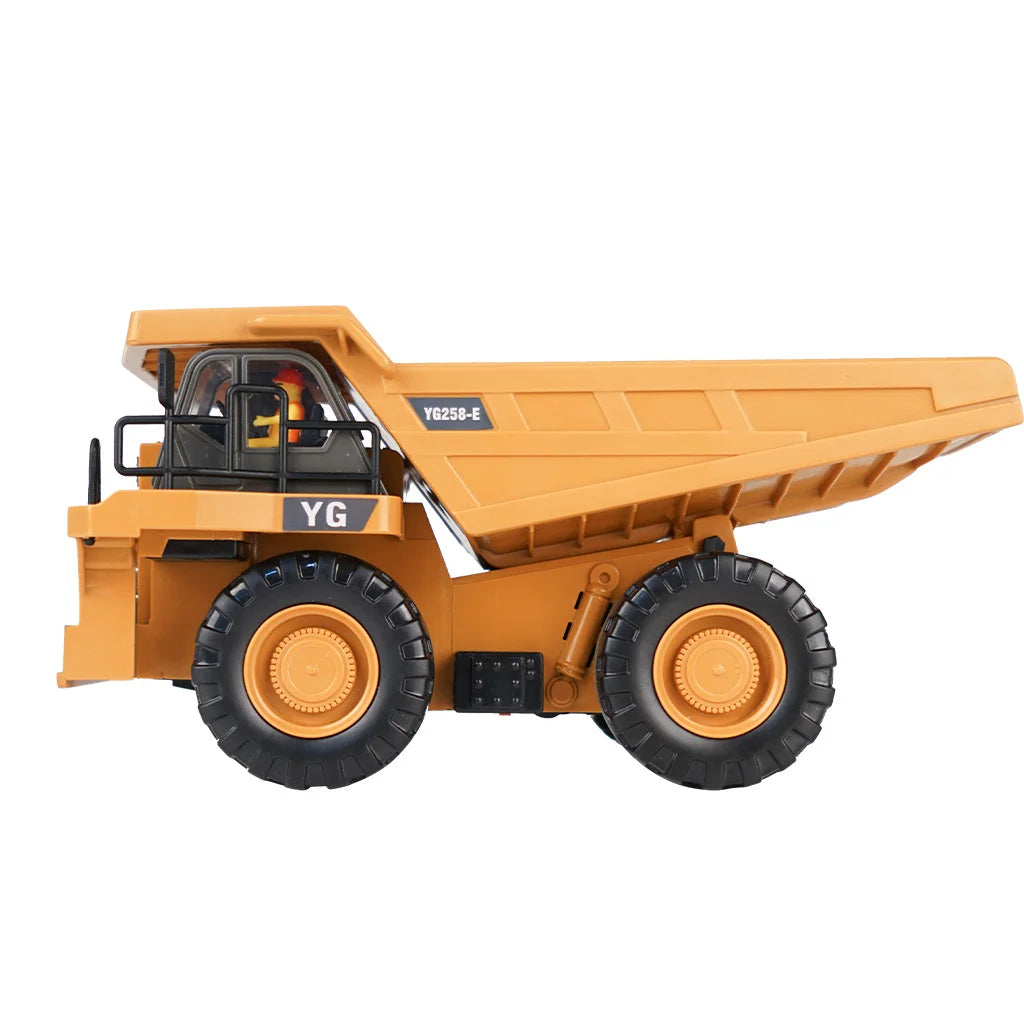 Excavadora RC 1:20 con Volcador y Bulldozer, Luz y Música