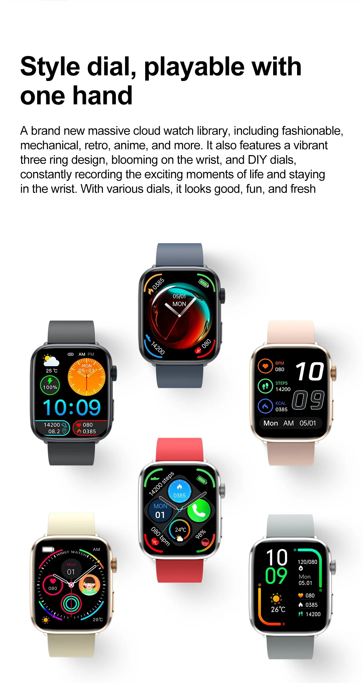 Reloj Inteligente NFC Salud Femenina AMOLED