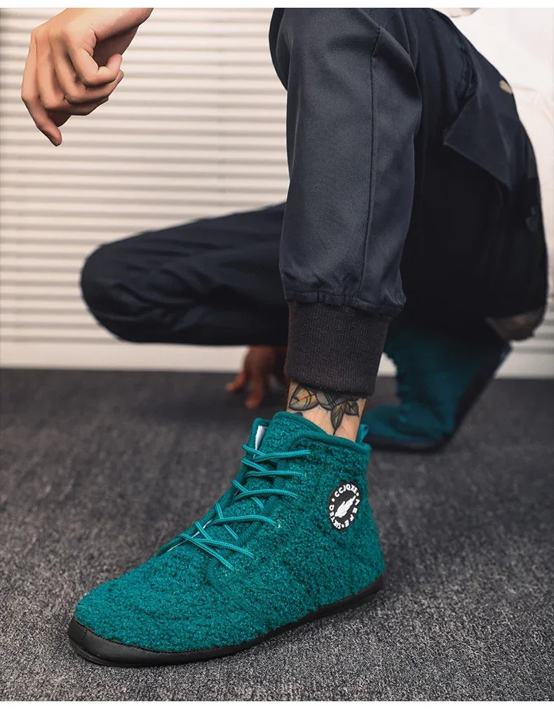 YRZL zapatos de algodón para hombre, zapatillas ligeras de invierno de alta calidad, mocasines de algodón para interiores de felpa, zapatos cálidos de invierno para hombre