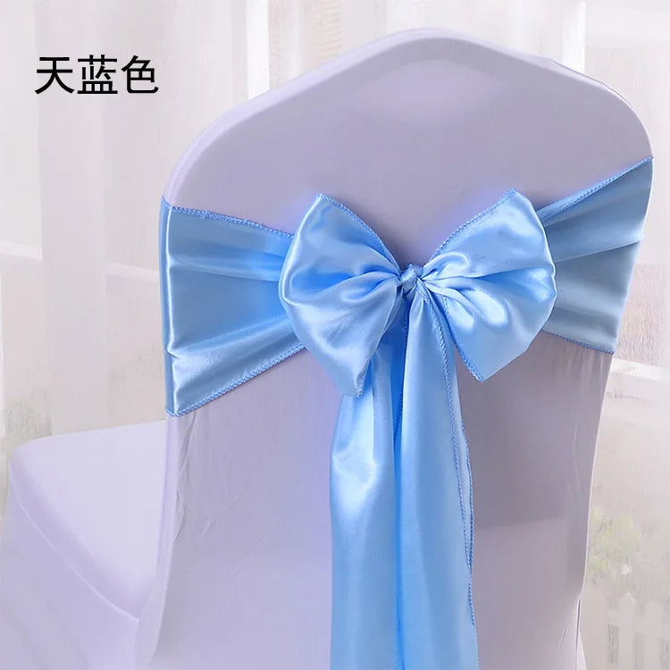 Fajas de Satén para Sillas Decoración de Boda x10