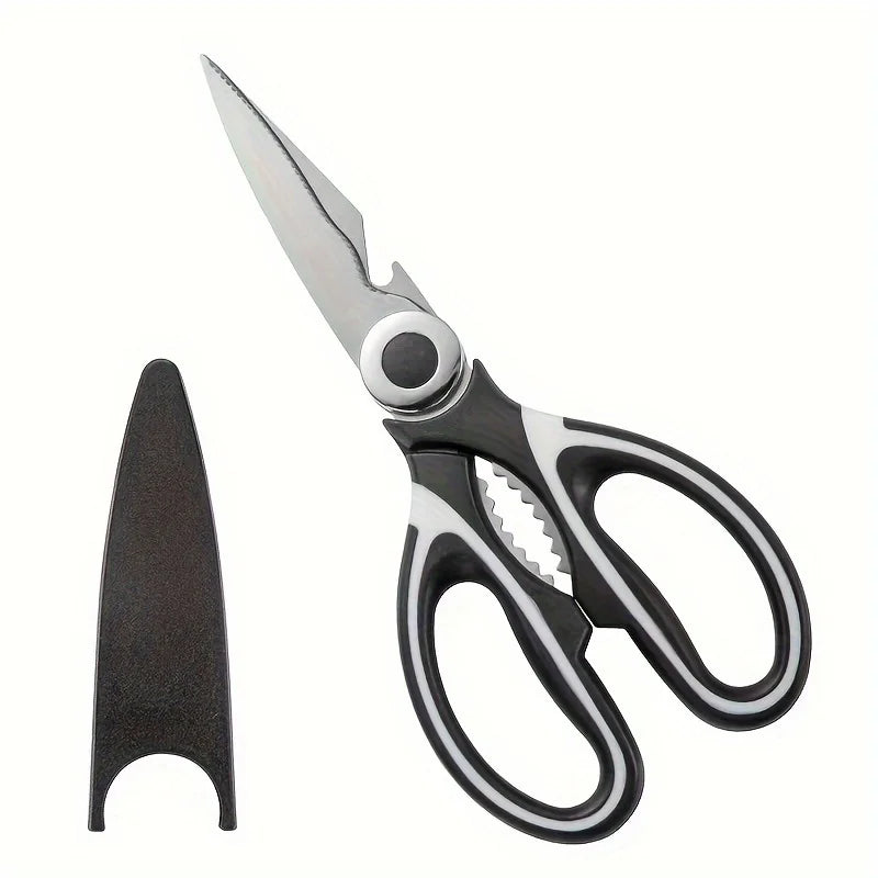 Tijeras de cocina multifuncionales, tijeras para cortar carne y pescado para el hogar, tijeras de acero inoxidable