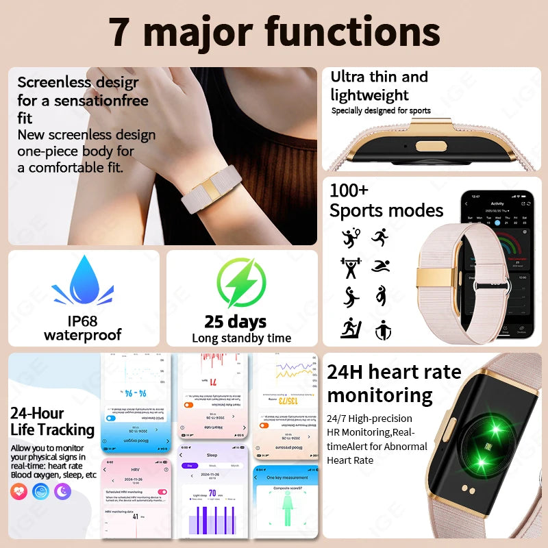LIGE Pulsera Inteligente 100 Modos Deportivos