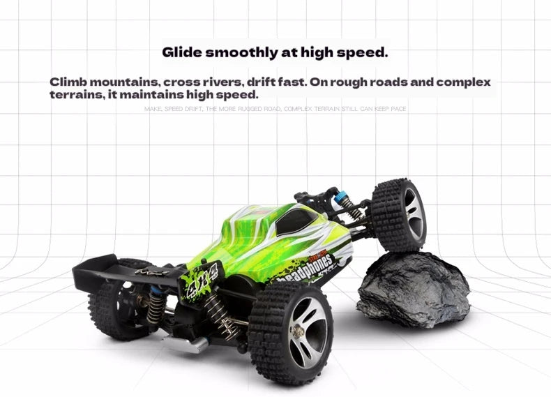 WLtoys A959 - B Actualización 2.4G 4WD RC Coche todoterreno 1:18 Juguete de deriva de alta velocidad a escala completa