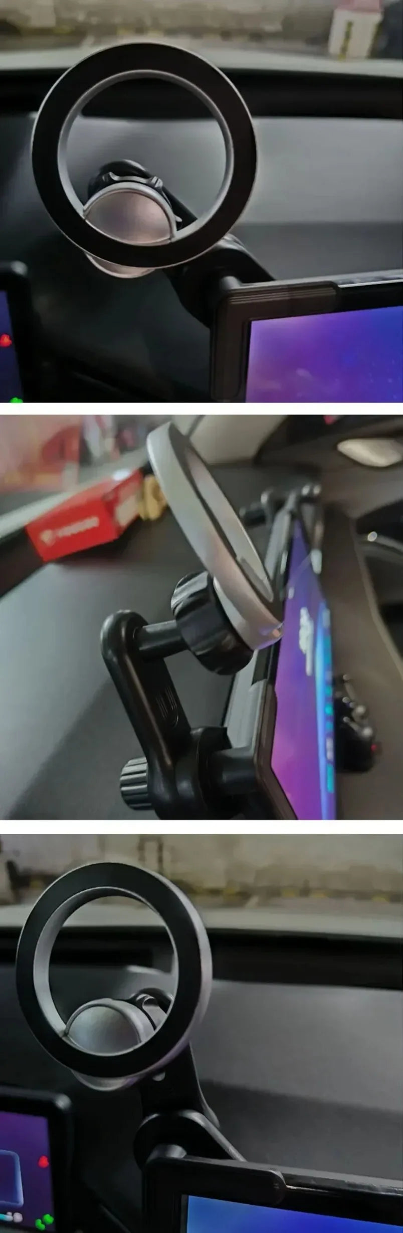 Soporte Magnético Universal Portátil para Teléfono, para Pantalla, Rotación de 360 Grados, Imán Fuerte, Soporte para Coche, Compatible con iPhone 16, 17, 16, 15, 14