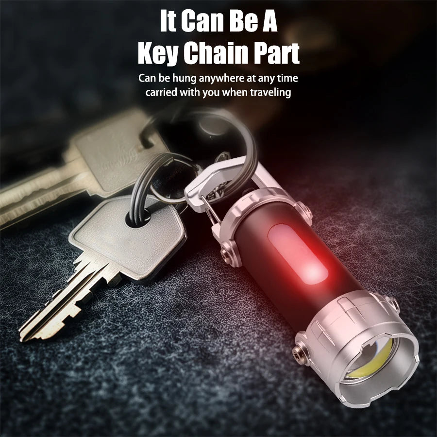 Mini Linterna LED COB Recargable USB con Imán Camping Emergencia