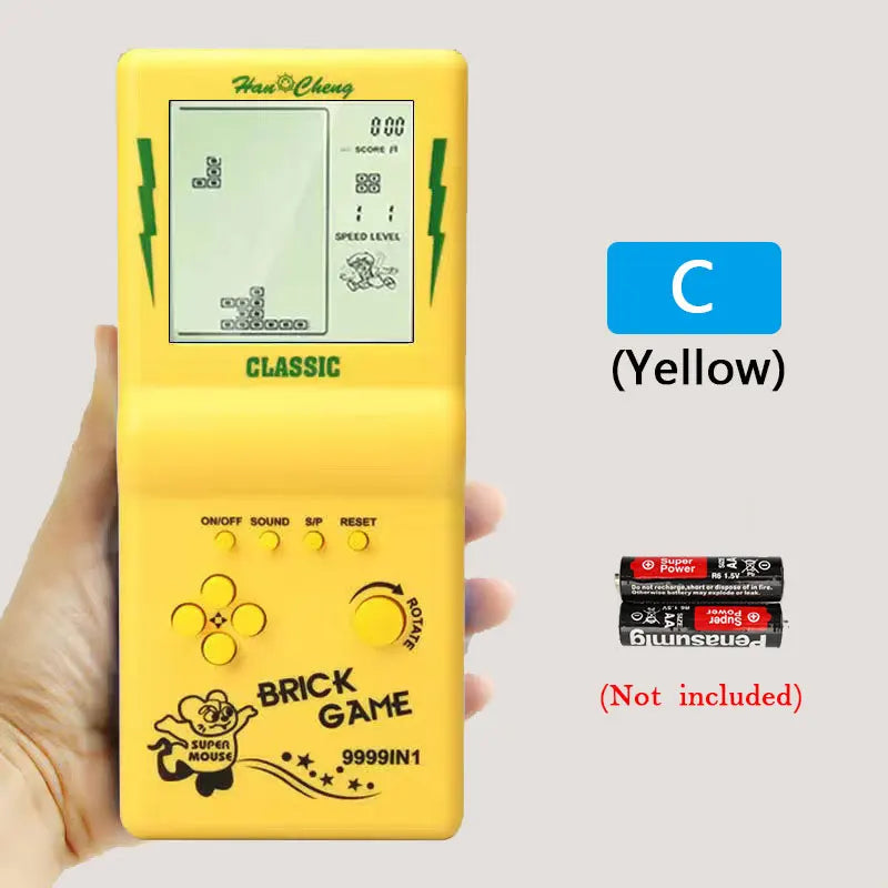 Consola de Juegos Retro Portátil Tipo Tetris, Pantalla Grande para Niños